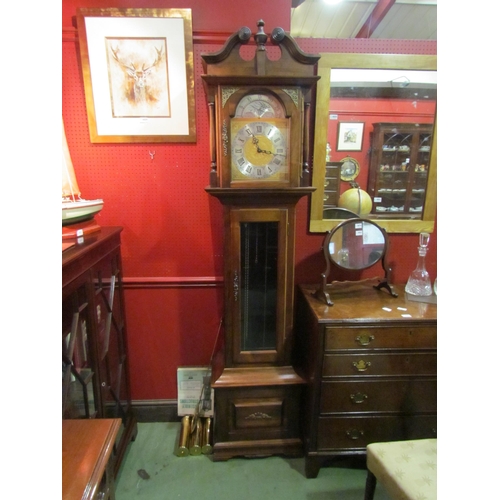 4061 - A modern 'Emperor' longcase clock with pendulum and three weights