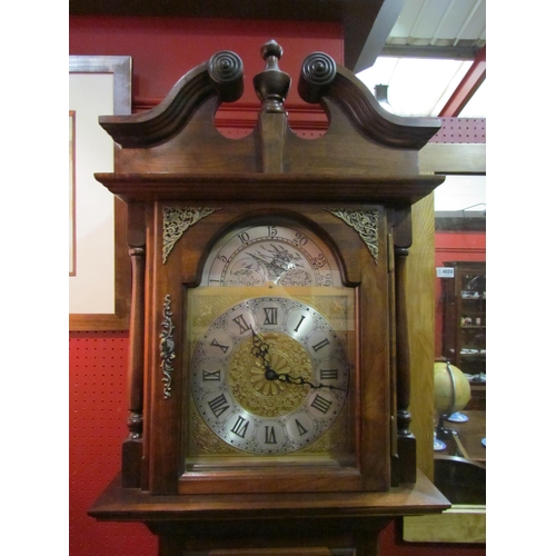 4061 - A modern 'Emperor' longcase clock with pendulum and three weights