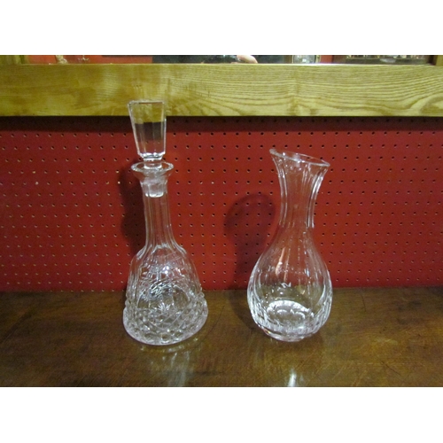 4064 - A Waterford crystal decanter together with a Stuart crystal carafe