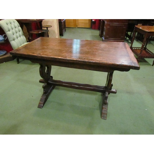 4175 - A 20th Century Jacobean style oak refectory table, 69cm tall x 108cm long x 58cm wide     (E) £20-30