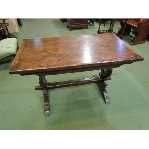 4175 - A 20th Century Jacobean style oak refectory table, 69cm tall x 108cm long x 58cm wide     (E) £20-30