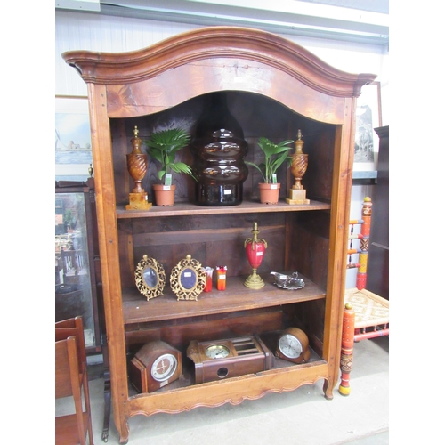 2247 - A large 19th Century French walnut armoire display shelving unit        (E)    £50-80