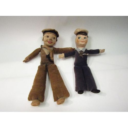 4315 - Two Norah Wellings cloth dolls of sailors, tallest 25cm