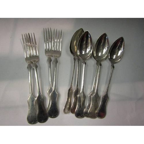 4370 - A group of foreign plated spoons and forks