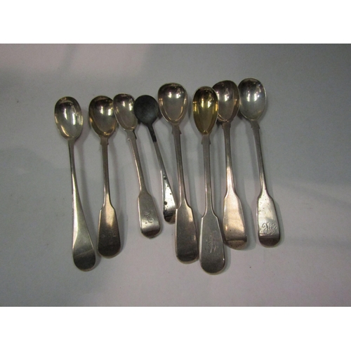 4381 - A selection of seven silver coffee spoons and one other