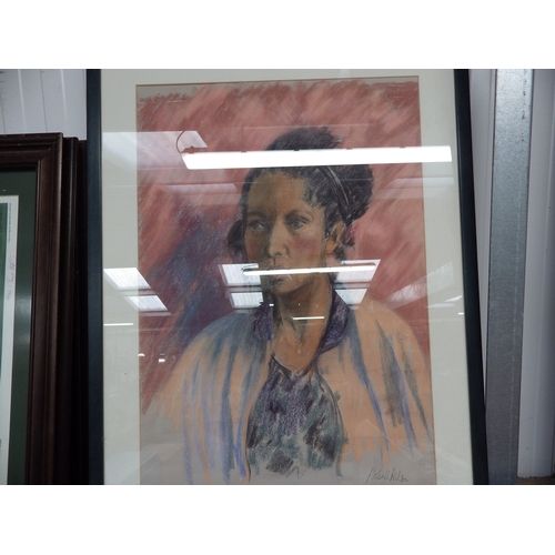 2420 - A pair of pastel portraits by R Wilson    (C)