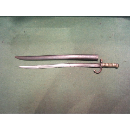 4221 - A 19th Century French Chassepot bayonet with scabbard