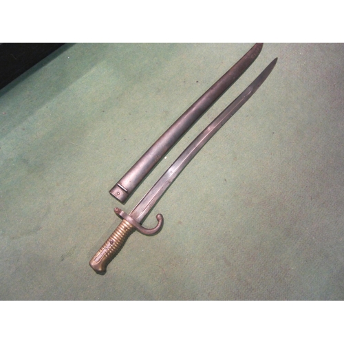 4221 - A 19th Century French Chassepot bayonet with scabbard