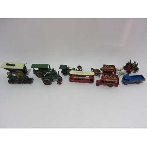 4273 - A small quantity of horse brasses and a small collection of diecast vehicles