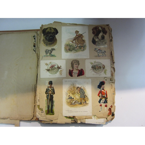 4298 - Three albums containing mainly Victorian scrapbook contents and various cigarette cards