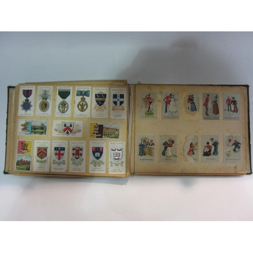 4298 - Three albums containing mainly Victorian scrapbook contents and various cigarette cards