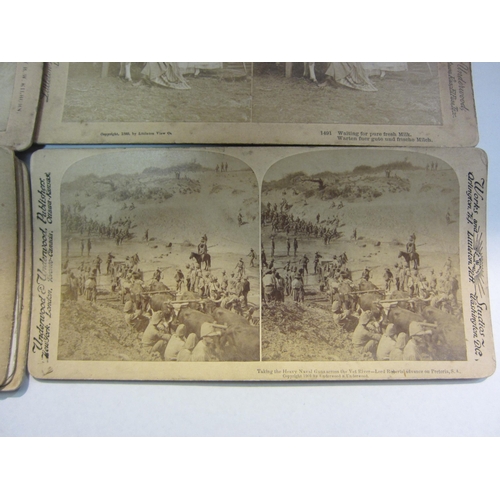 4301 - An Underwood stereoscope and a box of slides including military in South Africa, milkmaids, Egypt, M... 