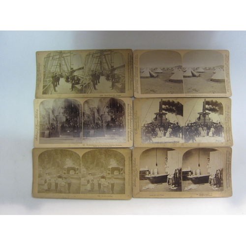 4301 - An Underwood stereoscope and a box of slides including military in South Africa, milkmaids, Egypt, M... 