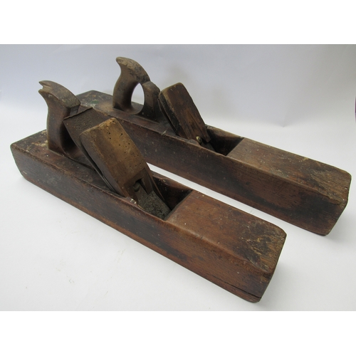 2065 - Two block planes belonging to Mr Brindid an early 20th Century carpenter and coffin maker from Hickl... 