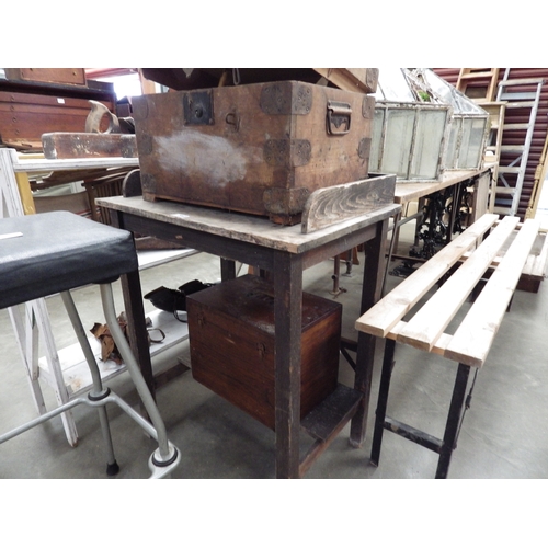 2063 - A oak two tier washstand