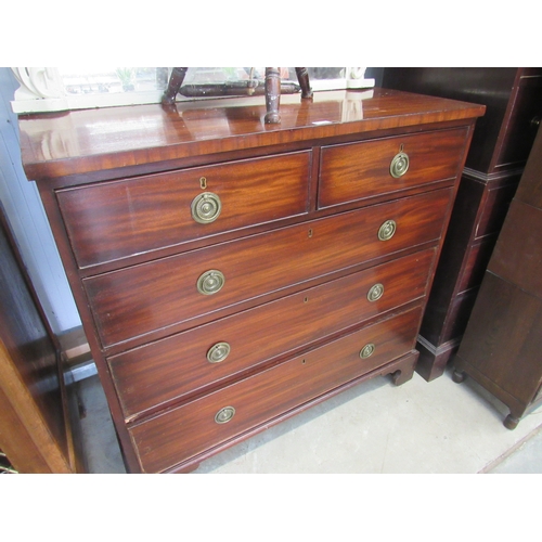 2254 - A 19th Century mahogany two over three chest of drawers         (R)     £90