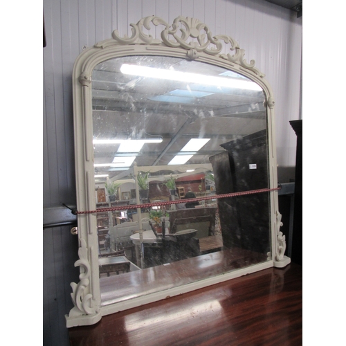 2256 - A Victorian painted overmantel mirror