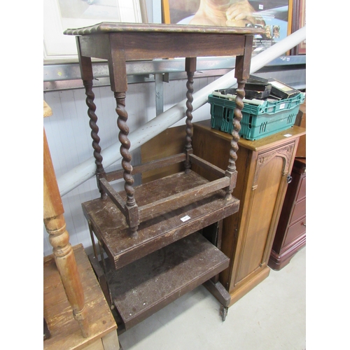 2419 - A two tier trolley and side table