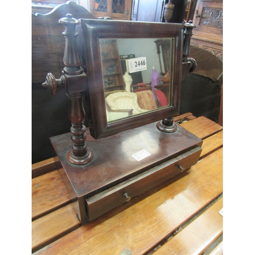 2446 - A small Georgian mahogany toilet mirror