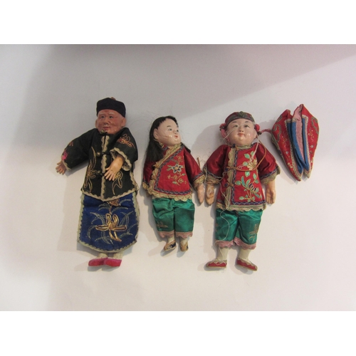 4017 - A set of three early 20th Century Chinese composition dolls