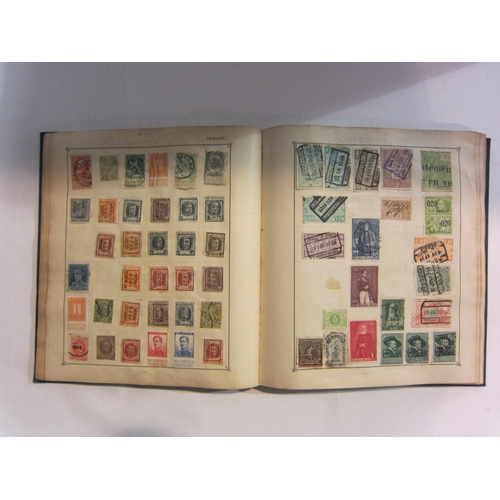 4396 - Two stamp albums (to include a Penny Black) and three stock book pages of Penny Red stamps