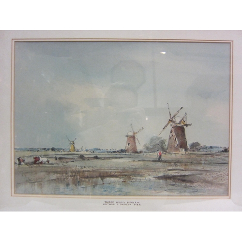 4433 - ARTHUR E. DAVIES R.B.A.: A watercolour titled 