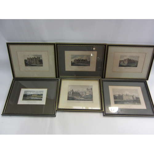 4442 - A group of nine prints depicting Suffolk including Helmingham Hall and Kentwell Hall, framed and gla... 