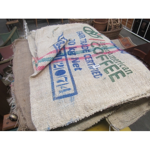 2434 - A bundle of hessian sacks    (E) £8-12