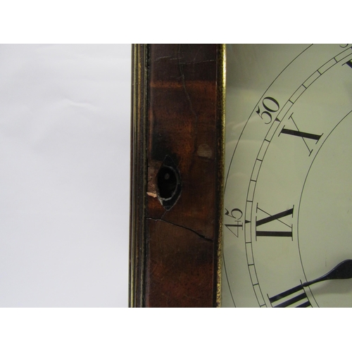 8068 - A Georgian mahogany bracket clock, Baker Tamworth, with arch white dial and Roman numerals, also out... 