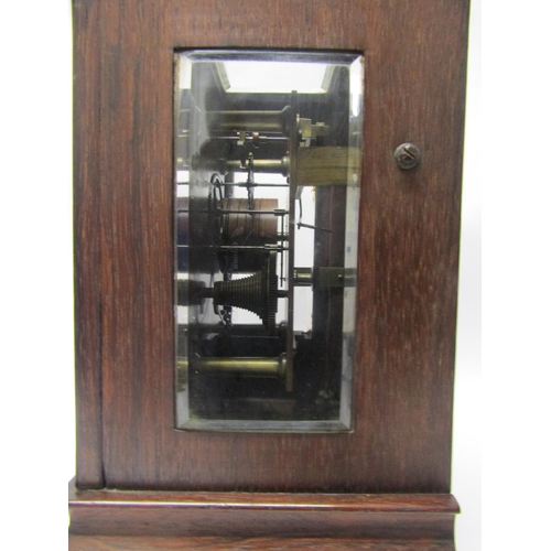 8049 - A mid 19th Century rosewood Archibald Haswell London bracket clock, brass dial with black Roman nume... 