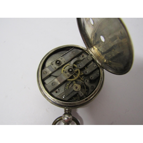 8098 - A Russian silver pocket watch awarded to Russian rifle shooters with Tsar Nicholas and Feodorovna de... 