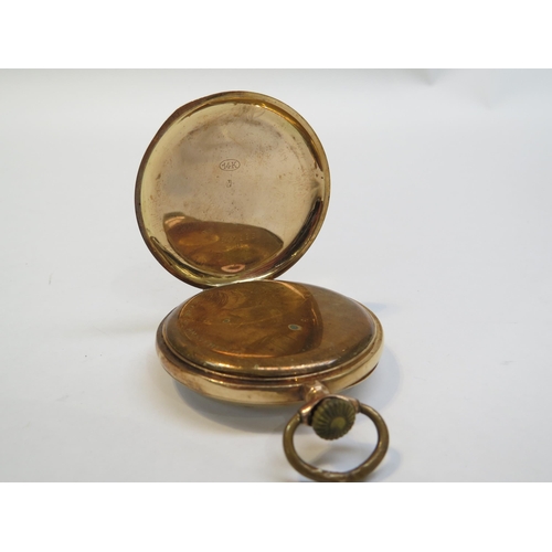 8172 - WITHDRAWN - A gold pocket watch E.Kick Jn. Amsterdam stamped 14k, 67g total,  4.6cm diameter