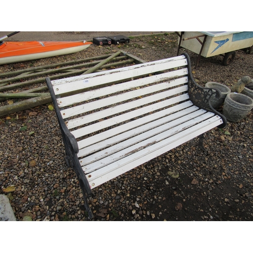 3235 - A cast ended garden bench     (R) £20