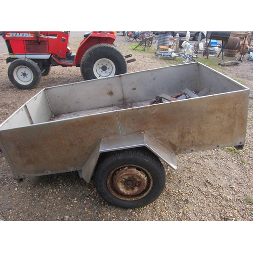 3212 - A single axle trailer with side runner wheels, approx. 6' x 4'     (R) £80 FIRM