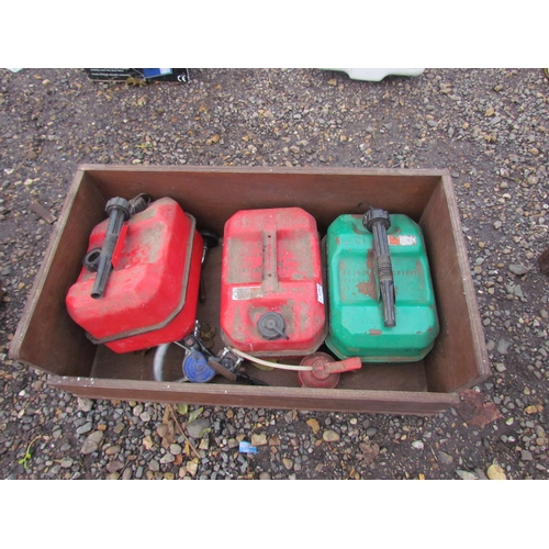 3293 - A box of mixed including fuel cans, tools, etc           (E) £8-15