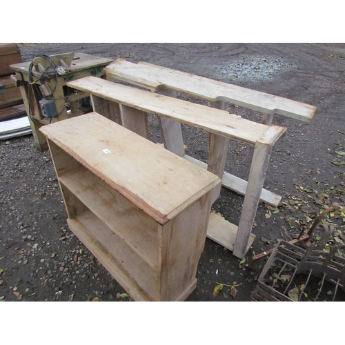 3320 - Three pine shelf units a/f