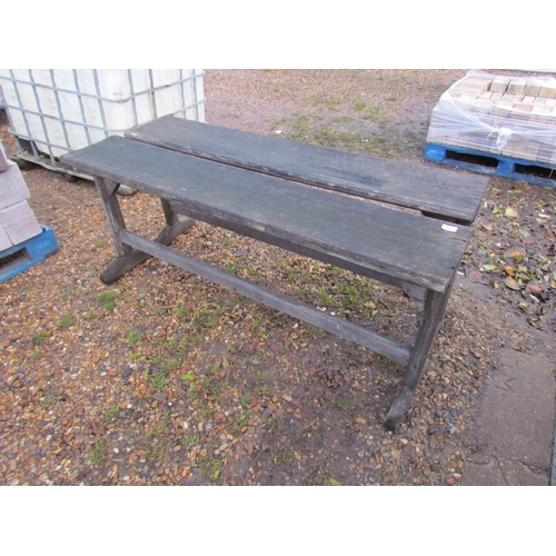 3338 - A pair of hardwood benches