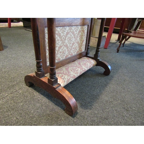 1143 - A Regency rosewood and tapestry prayer kneeler with turned supports, drop-flap table top, 74cm tall ... 