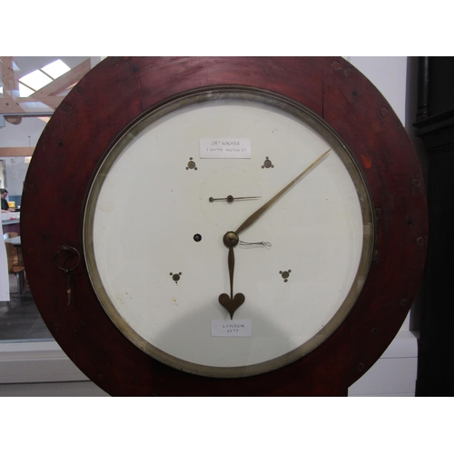 8008 - A 19th century mahogany cased John Walker of Moulton Street, London railway regulator platform clock... 