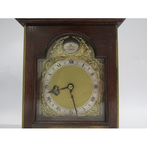 8045 - Two bracket clocks, Thwaites & Reed and a Garrard. Reed has bronze presentation plaque to front and ... 