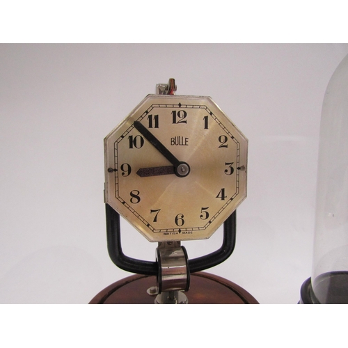 8047 - A 20th Century Bulle electric British made anniversary style clock under glass dome, and a Tempex el... 