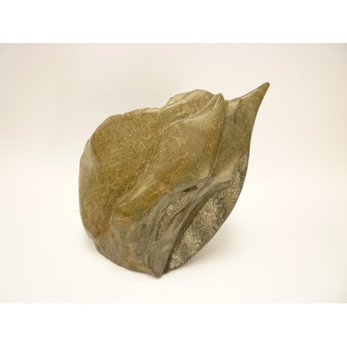 1462 - MERYEM SIEMMOND (Contemporary Suffolk artist) - An abstract sculpture in volcanic stone. Signed to t... 