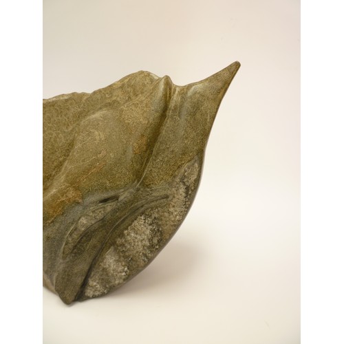 1462 - MERYEM SIEMMOND (Contemporary Suffolk artist) - An abstract sculpture in volcanic stone. Signed to t... 