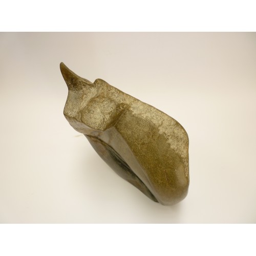 1462 - MERYEM SIEMMOND (Contemporary Suffolk artist) - An abstract sculpture in volcanic stone. Signed to t... 