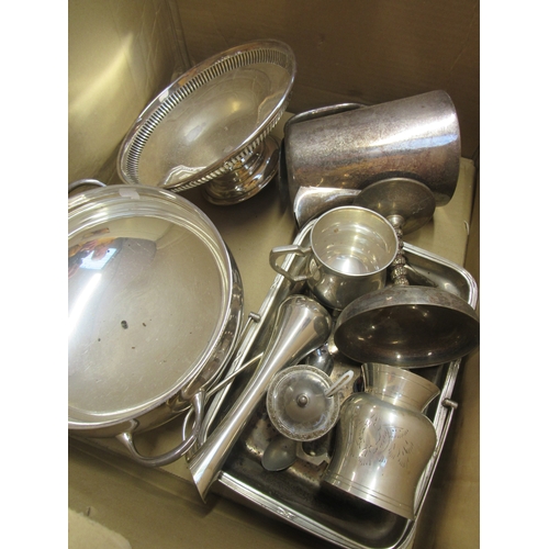 1213 - A box of silver plated wares  (R)  £0  (E)  £10-15