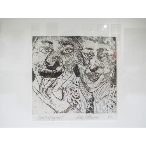 1184 - PETER WILSON (XX/XXI) A limited edition etching 'Ventriloquist', signed and dated 1980. Framed and g... 