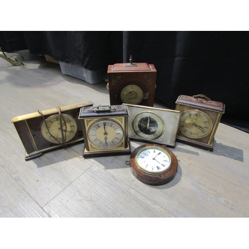 8020 - Six assorted timepieces including 4 Metamec mantel clocks