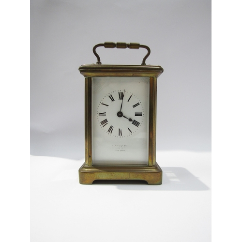 8081A - A 20th Century Bullen of Norwich brass cased carriage clock. 11cm tall   (E) £30-40