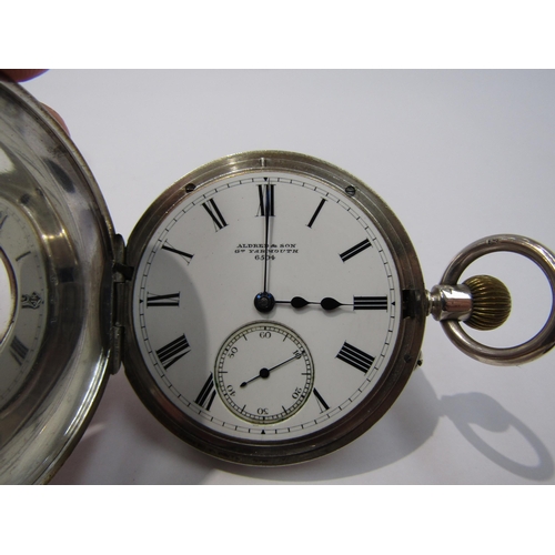 8094 - Two silver full hunter cased pocket watches (Waltham USA & Turkish market dial) together with two si... 