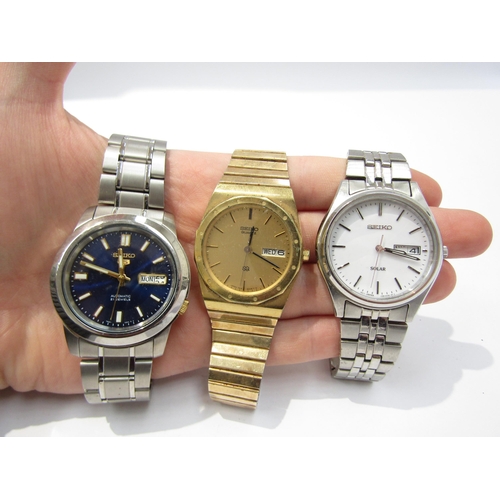 8155 - Nine assorted Seiko mechanical and quartz wristwatches including Seiko G (5 examples)